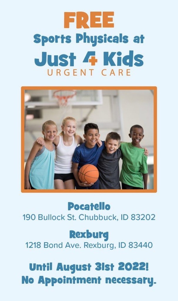 Free sports physicals flyer