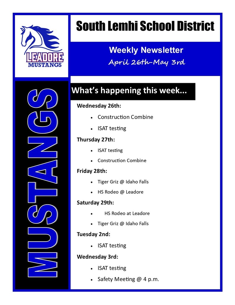 Weekly Newsletter